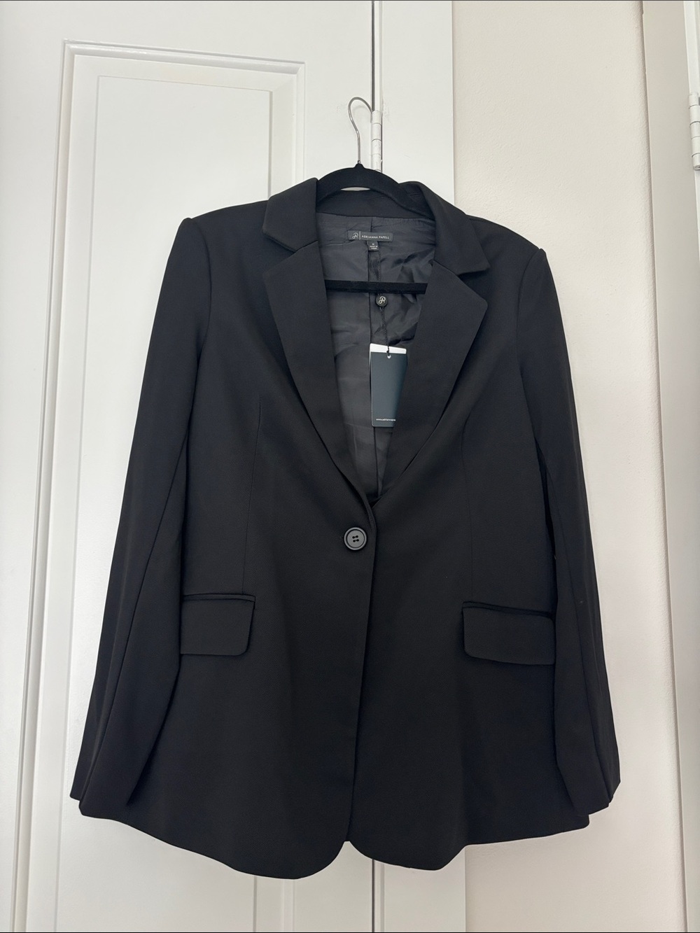 Adrianna Papell Black Single-Button Notch Lapel Blazer